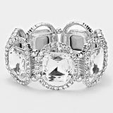 Crystal Rhinestone Link Evening Necklace